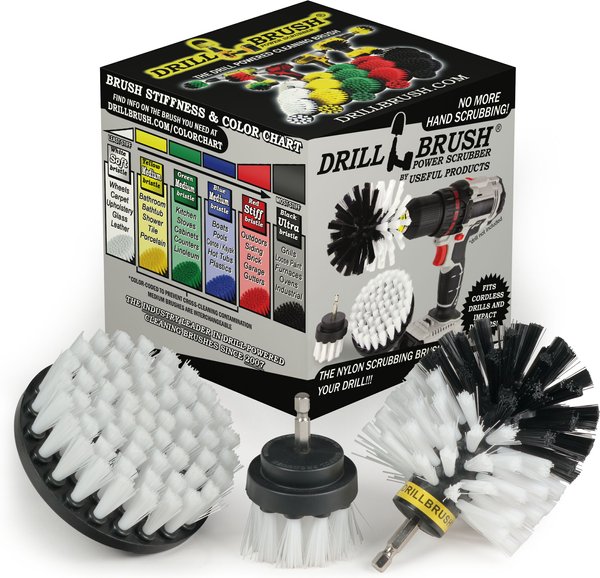Drillbrush Power Scrubber 3-Piece Pet Hair Remover Brush Kit, Soft Bristle Drill Brush slide 1 of 8