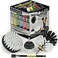Drillbrush Power Scrubber 3-Piece Pet Hair Remover Brush Kit & Long Reach Extension, Soft Bristle Drill Brush