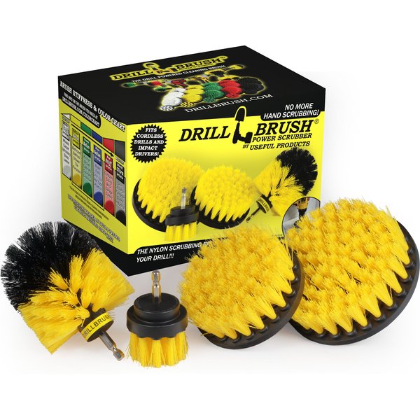Drillbrush Power Scrubber 3-Piece Pet Hair Remover Brush Kit, Soft Bristle Drill Brush 266435