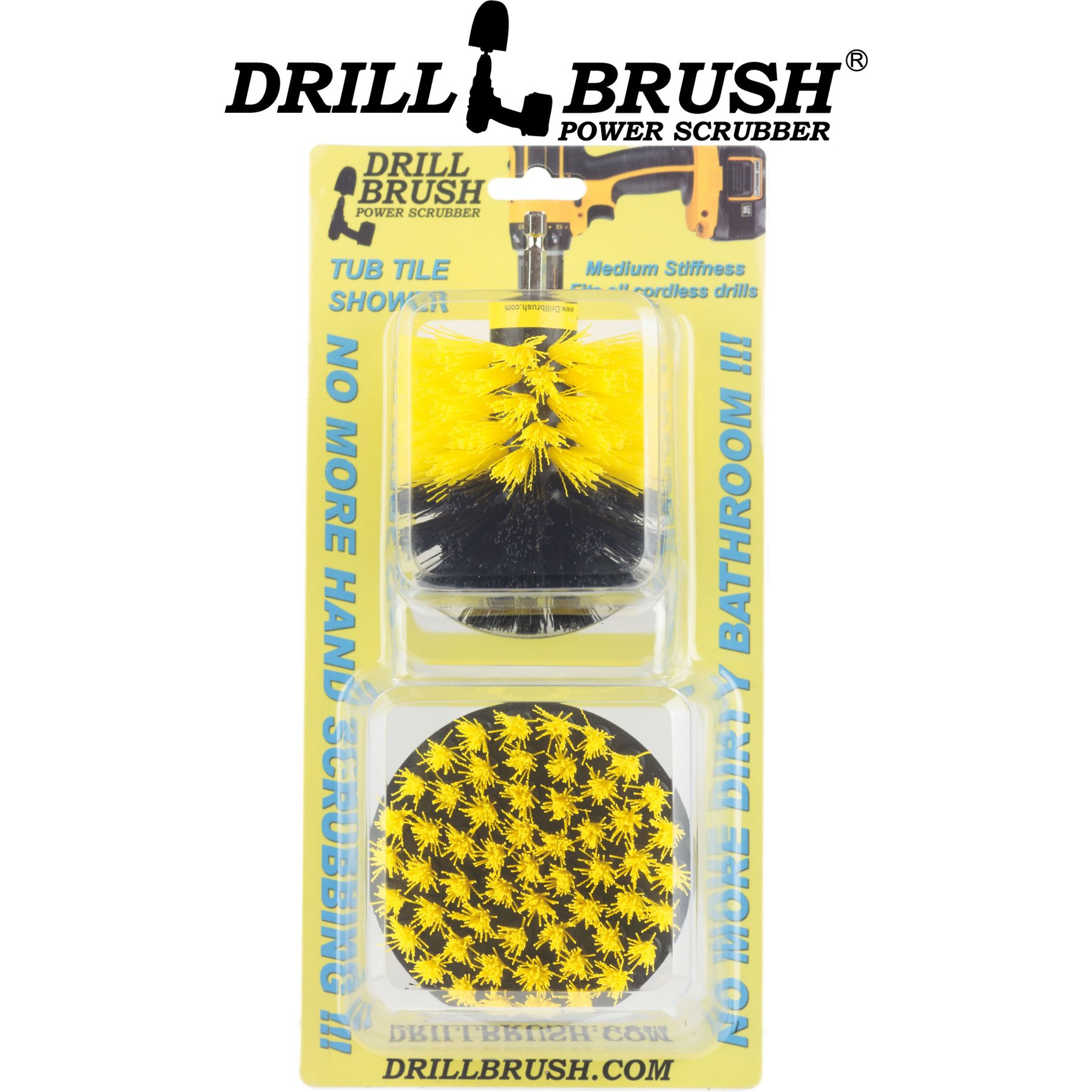 Diamond Shine Drill Brush Nylon Scrub Brush, 3.5-in Diameter