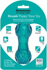 Rosewood Pet BioSafe Treat Dispensing Dumbell Puppy Chew Toy, Blue slide 1 of 3