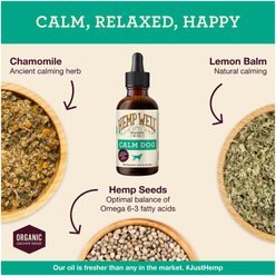 Hemp Well Calm Dog Oil Anxiety Relief Liquid Dog Supplement, 2-oz bottle slide 2 of 6