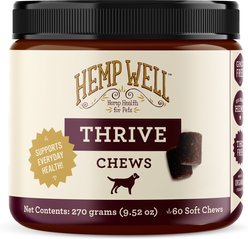 Hemp Well Hemp Thrive Soft Chew Dog Supplement, 60 count