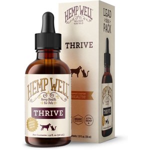 Hemp Well Hemp Thrive Oil Liquid Cat & Dog Supplement, 2-oz bottle