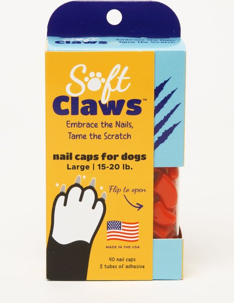 Soft Claws Dog Nail Caps, 40 count, Red, Large slide 1 of 3
