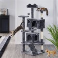 Yaheetech 54.5" H Multilevel Indoor Cat Tree & Condo, Dark Gray