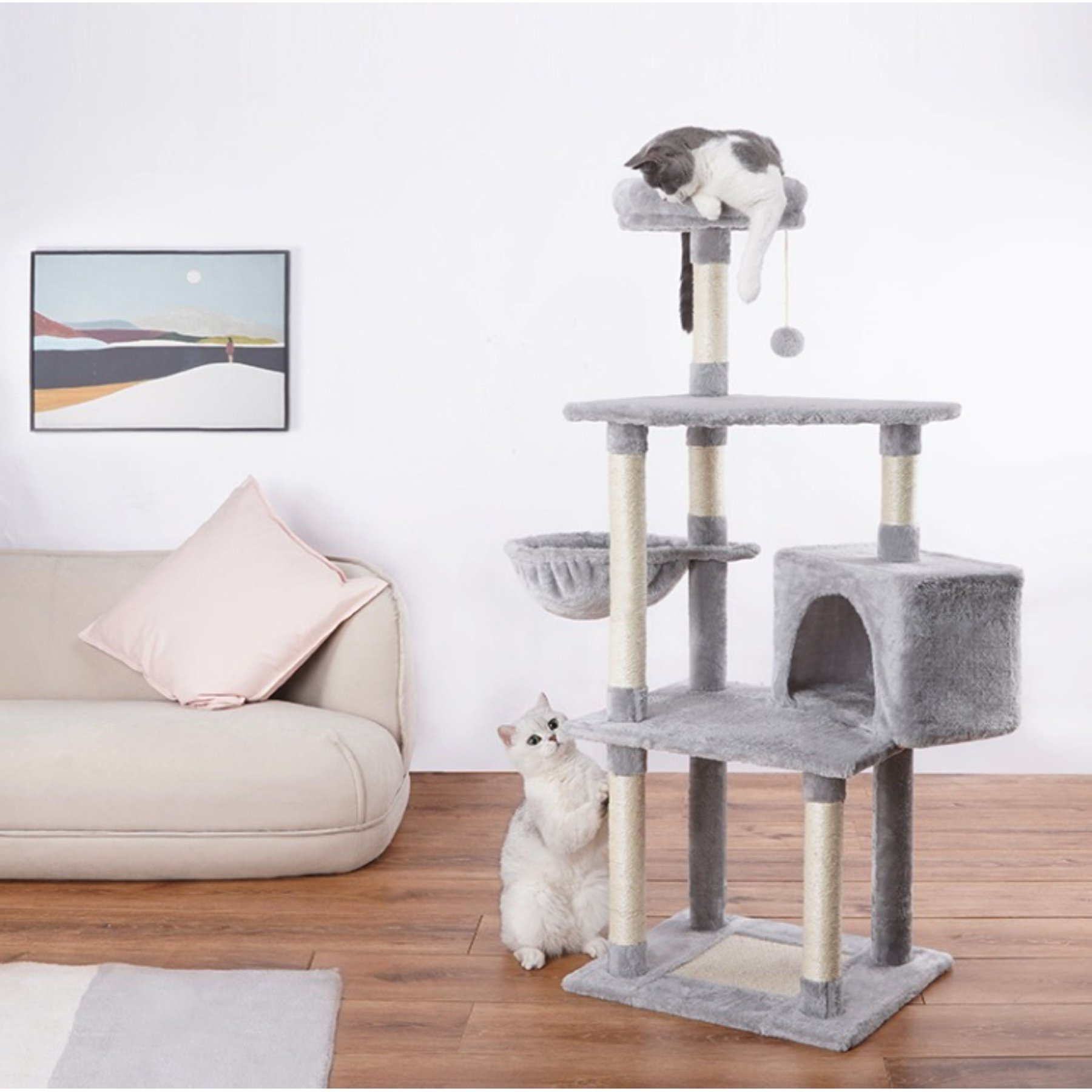 Discontinued - ZEZE Horizon 47-in Sisal Cat Tree - Chewy.com