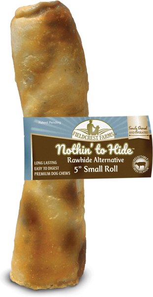 Fieldcrest Farms Nothin' To Hide Rawhide Alternative Small Roll 5" Beef Flavor Natural Chew Dog Treats, 1 count slide 1 of 7