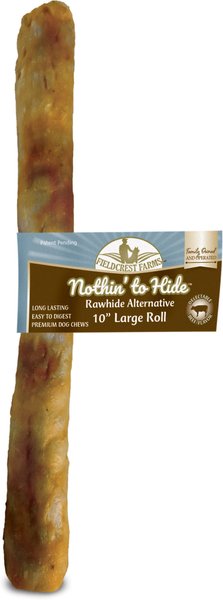Fieldcrest Farms Nothin' To Hide Rawhide Alternative Large Roll 10" Beef Flavor Natural Chew Dog Treats, 1 count slide 1 of 7