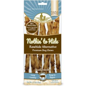 Fieldcrest Farms Nothin' To Hide Rawhide Alternative Premium Dog Chews Small Twist Stix Beef Flavor Natural Chew Dog Treats, 10 count