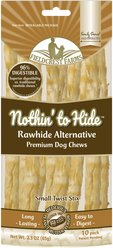 Fieldcrest Farms Nothin' To Hide Rawhide Alternative Premium Dog Chews Small Twist Stix Peanut Butter Flavor Natural Chew Dog Treats, 10 count