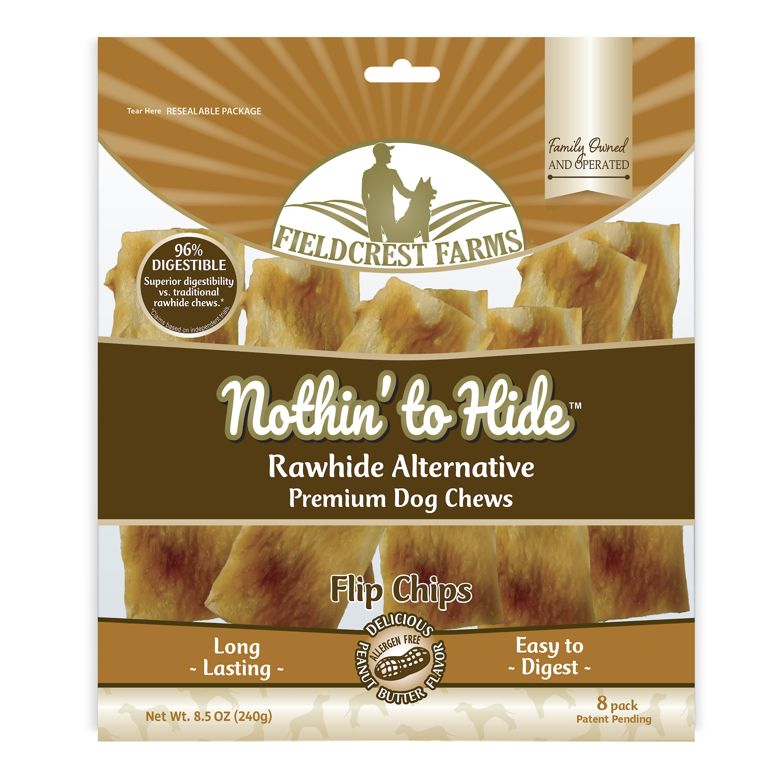 FIELDCREST FARMS Nothin' To Hide Rawhide Alternative Premium Dog Chews