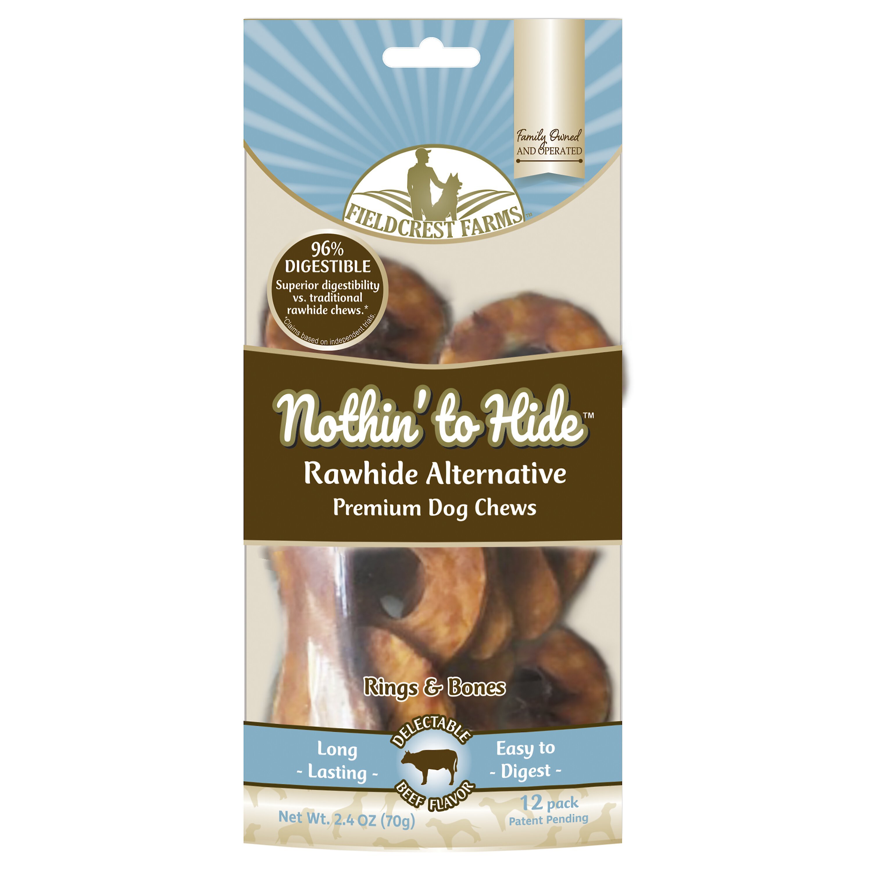 FIELDCREST FARMS Nothin' To Hide Rawhide Alternative Premium Dog Chews