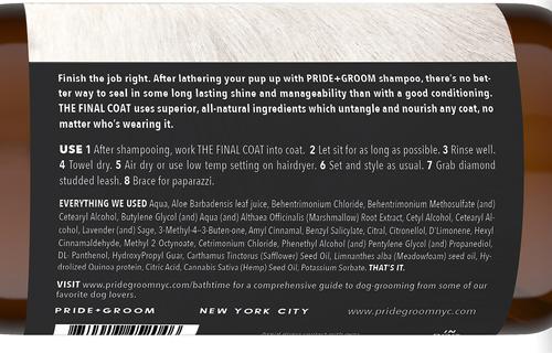 Show full view: Pride+Groom The Final Coat Dog Conditioner, 16-fl oz bottle slide 4 of 6