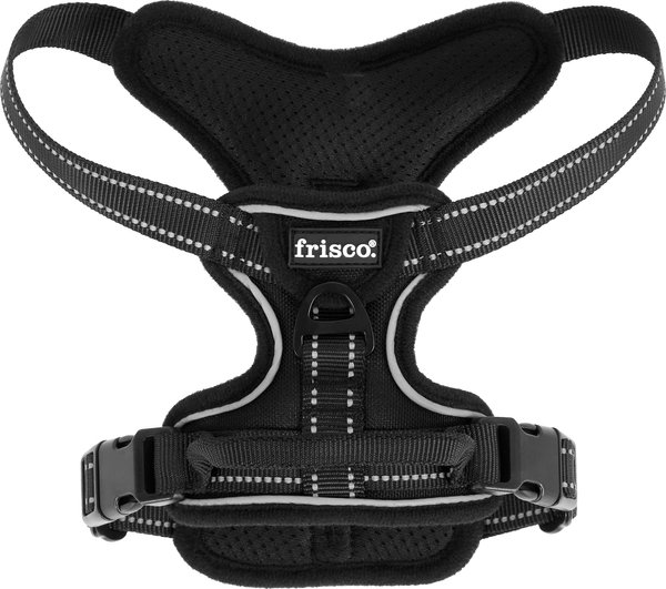 Frisco Padded Reflective Harness, Black, Extra Small, Neck: 12 to 20-in, Girth: 13 to 17-in slide 1 of 6