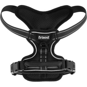 Frisco Padded Reflective Harness, Black, Extra Small, Neck: 12 to 20-in, Girth: 13 to 17-in