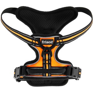 Frisco Padded Reflective Harness, Orange, Small, Neck: 13 to 23-in, Girth: 17 to 22-in