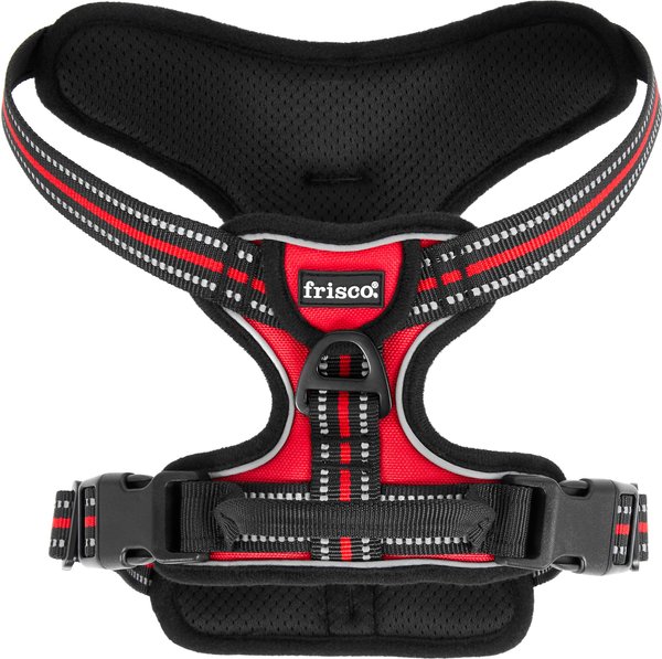 Frisco Padded Reflective Harness, Red, Medium, Neck: 14.5 to 25.5-in, Girth: 22 to 27-in slide 1 of 6