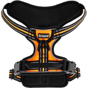 Frisco Padded Reflective Harness, Orange, Medium, Neck: 14.5 to 25.5-in, Girth: 22 to 27-in