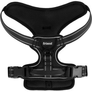 Frisco Padded Reflective Harness, Black, Medium, Neck: 14.5 to 25.5-in, Girth: 22 to 27-in