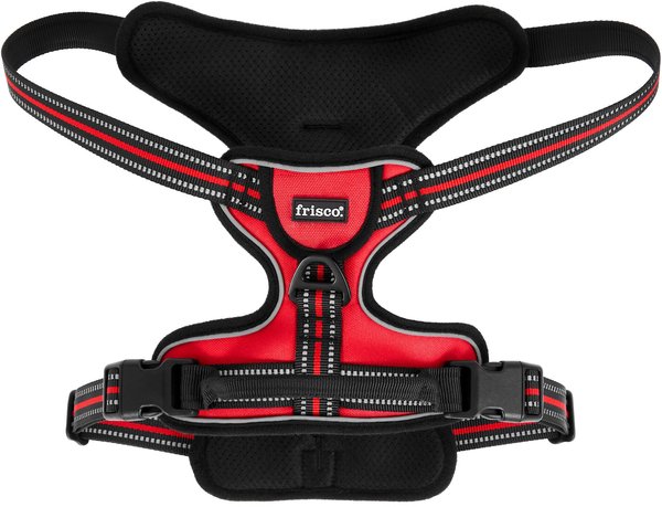 Frisco Padded Reflective Harness, Red, Large, Neck: 17.5 to 31.5-in, Girth: 27 to 32-in slide 1 of 6