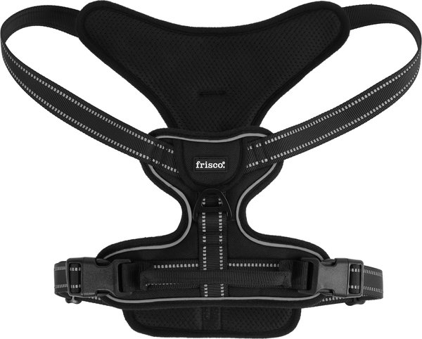Frisco Padded Reflective Harness, Black, Large, Neck: 17.5 to 31.5-in, Girth: 27 to 32-in slide 1 of 6