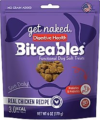 Get Naked Biteables Functional Digestive Health Real Chicken Recipe Dog Treats, 6-oz bag