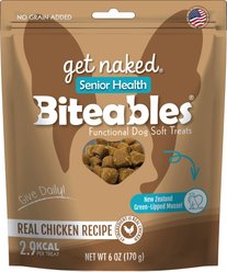 Get Naked Biteables Functional Senior Health Real Chicken Recipe Dog Treats, 6-oz bag