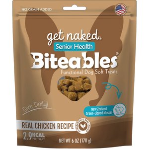 Get Naked Senior Health Chicken Biteables Dog Treats, 6-oz bag