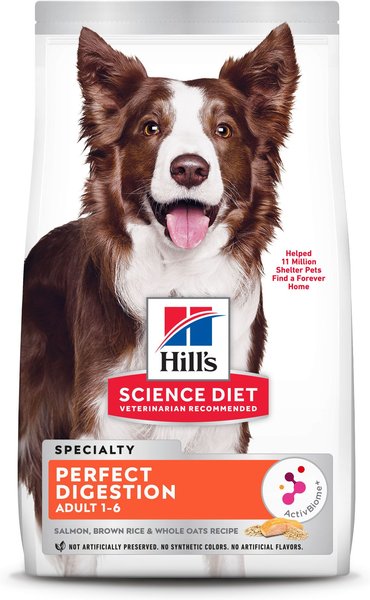 Hill's Science Diet Adult Perfect Digestion Salmon Dry Dog Food, 3.5-lb bag slide 1 of 10