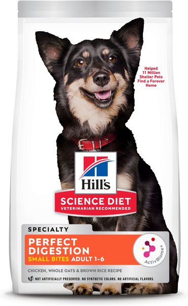 Hill's Science Diet Adult Perfect Digestion Small Bites Chicken Dry Dog Food, 3.5-lb bag slide 1 of 11