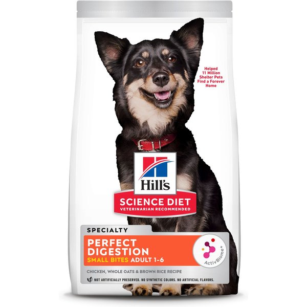 HILL'S SCIENCE DIET Adult Perfect Digestion Small Bites Chicken Dry Dog ...