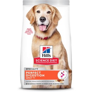 Hill's Science Diet Adult 7+ Perfect Digestion Chicken Dry Dog Food, 12-lb bag