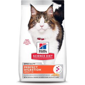 Hill's Science Diet Adult Perfect Digestion Salmon Dry Cat Food, 3.5-lb bag
