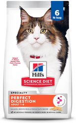 Hill's Science Diet Adult Perfect Digestion Salmon Dry Cat Food, 6-lb bag