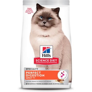 Hill's Science Diet Adult 7+ Perfect Digestion Chicken Dry Cat Food, 13-lb bag