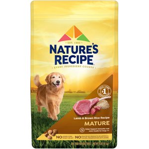 Nature's Recipe Mature Lamb & Rice Recipe Dry Dog Food, 4-lb bag