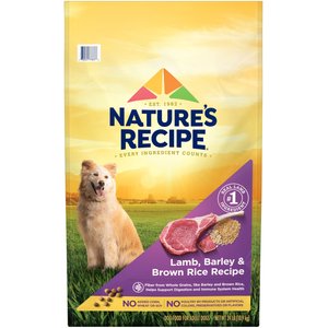 Nature’s Recipe Adult Lamb & Rice Recipe Dry Dog Food, 24-lb bag