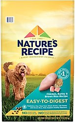 Nature's Recipe Easy-To-Digest Chicken, Brown Rice & Barley Recipe Dry Dog Food, 24-lb bag