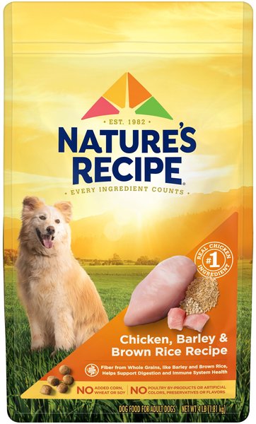 Nature's Recipe Adult Chicken, Barley & Brown Rice Recipe Dry Dog Food, 4-lb bag slide 1 of 11