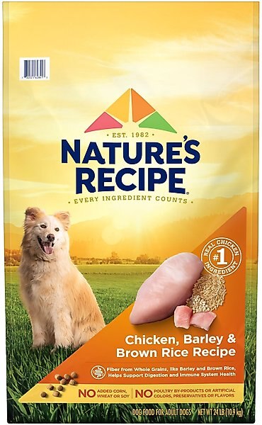 Nature's Recipe Adult Chicken, Barley & Brown Rice Recipe Dry Dog Food, 24-lb bag slide 1 of 11