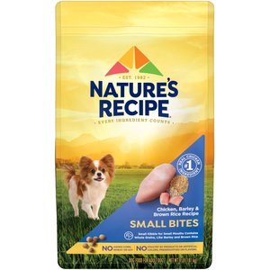 Nature's Recipe Small Bites Chicken, Barley & Brown Rice Recipe Dry Dog Food, 4-lb bag