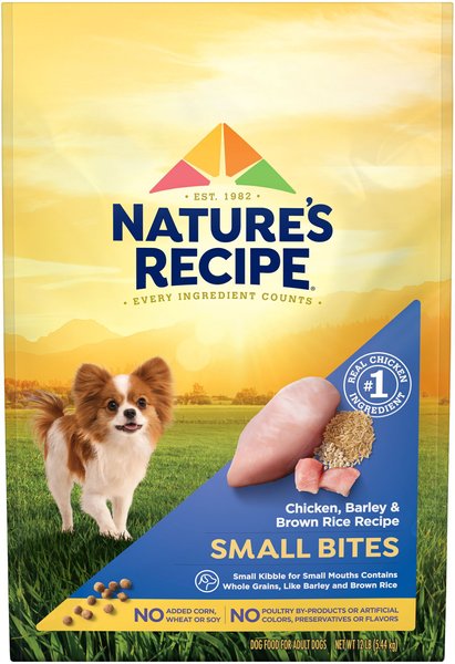 Nature's Recipe Small Bites Chicken, Barley & Brown Rice Recipe Dry Dog Food, 12-lb bag slide 1 of 11
