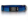 ROAD iD The Rock Solid Personalized ID Tag Dog Collar, Graphite, Blue, Medium/Large