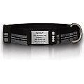 DOG iD The Rock Solid Personalized ID Tag Dog Collar, Slate, Black, X-Large