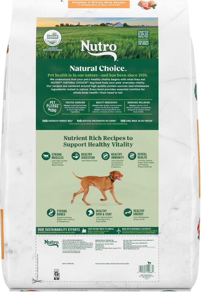 Nutro chicken clearance dog food