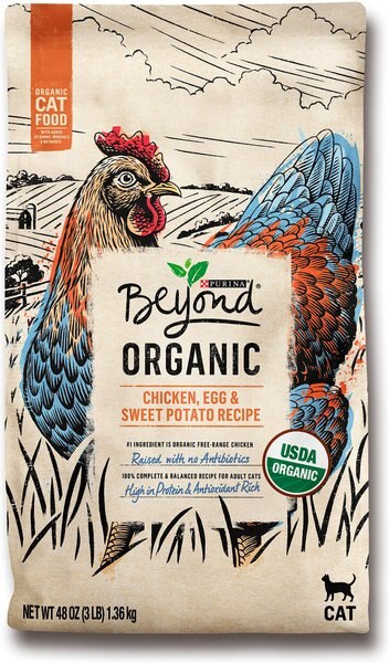 Purina Beyond High Protein Organic Chicken, Egg & Sweet Potato Recipe Dry Cat Food, 3-lb bag slide 1 of 10