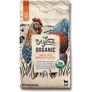 Purina Beyond High Protein Organic Chicken, Egg & Sweet Potato Recipe Dry Cat Food, 3-lb bag