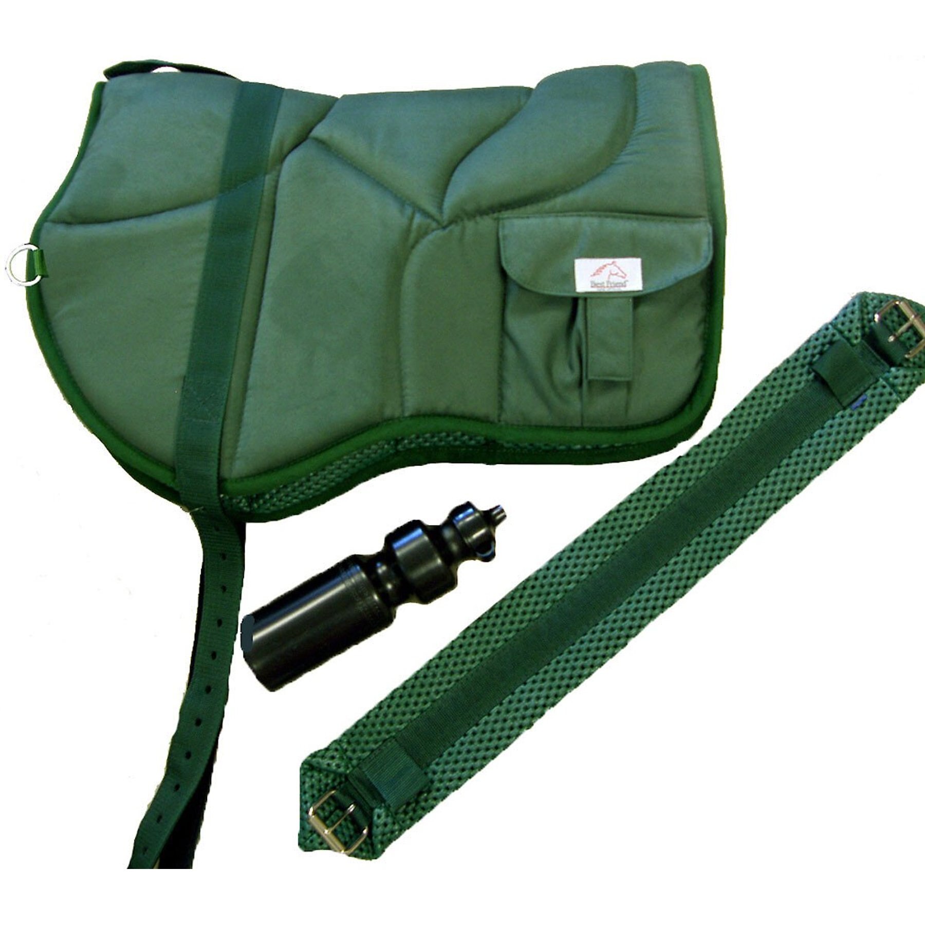 Best Friend Western Style Bareback Horse Pad, Hunter Green, Horse