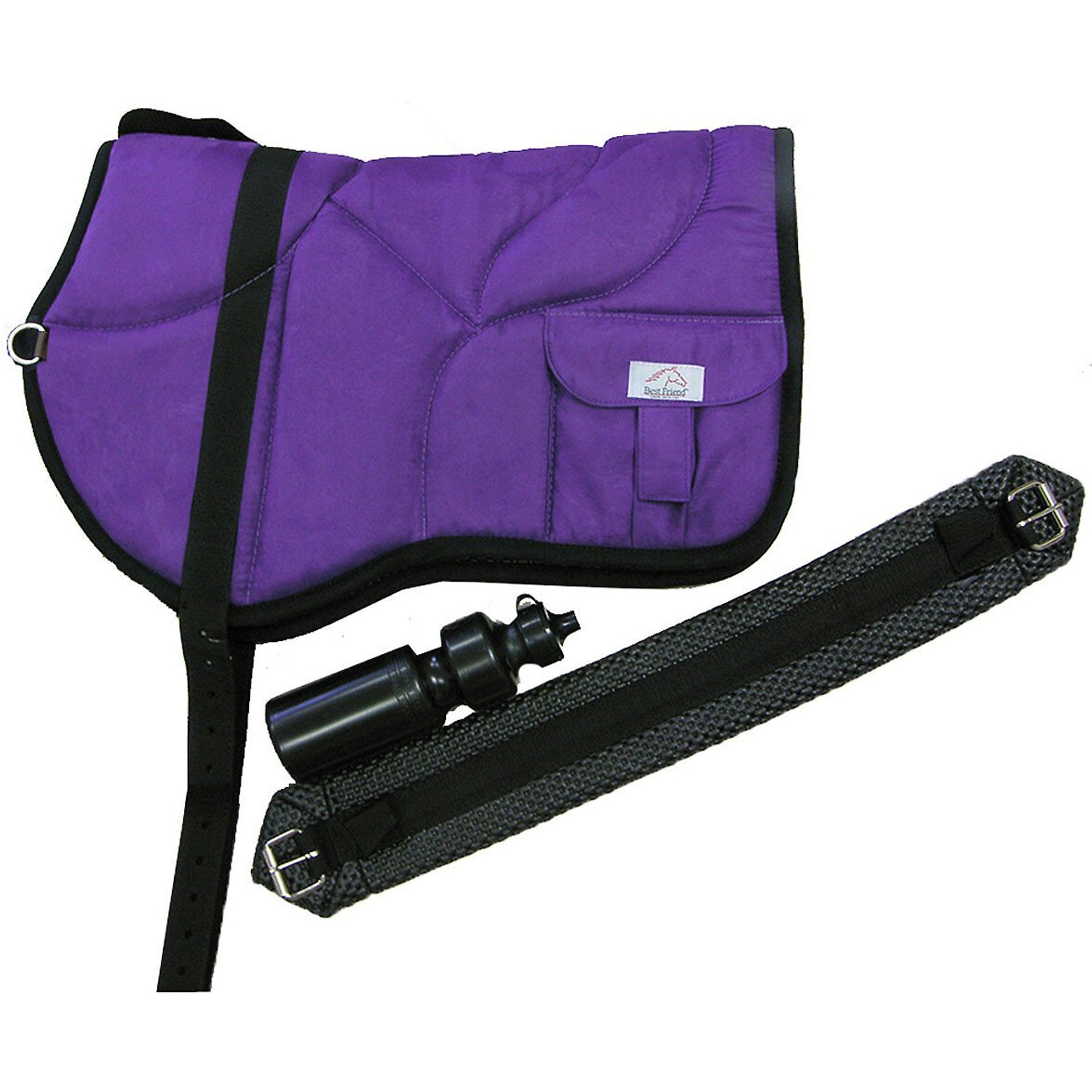 Best Friend Western Style Bareback Horse Pad, Purple, Horse